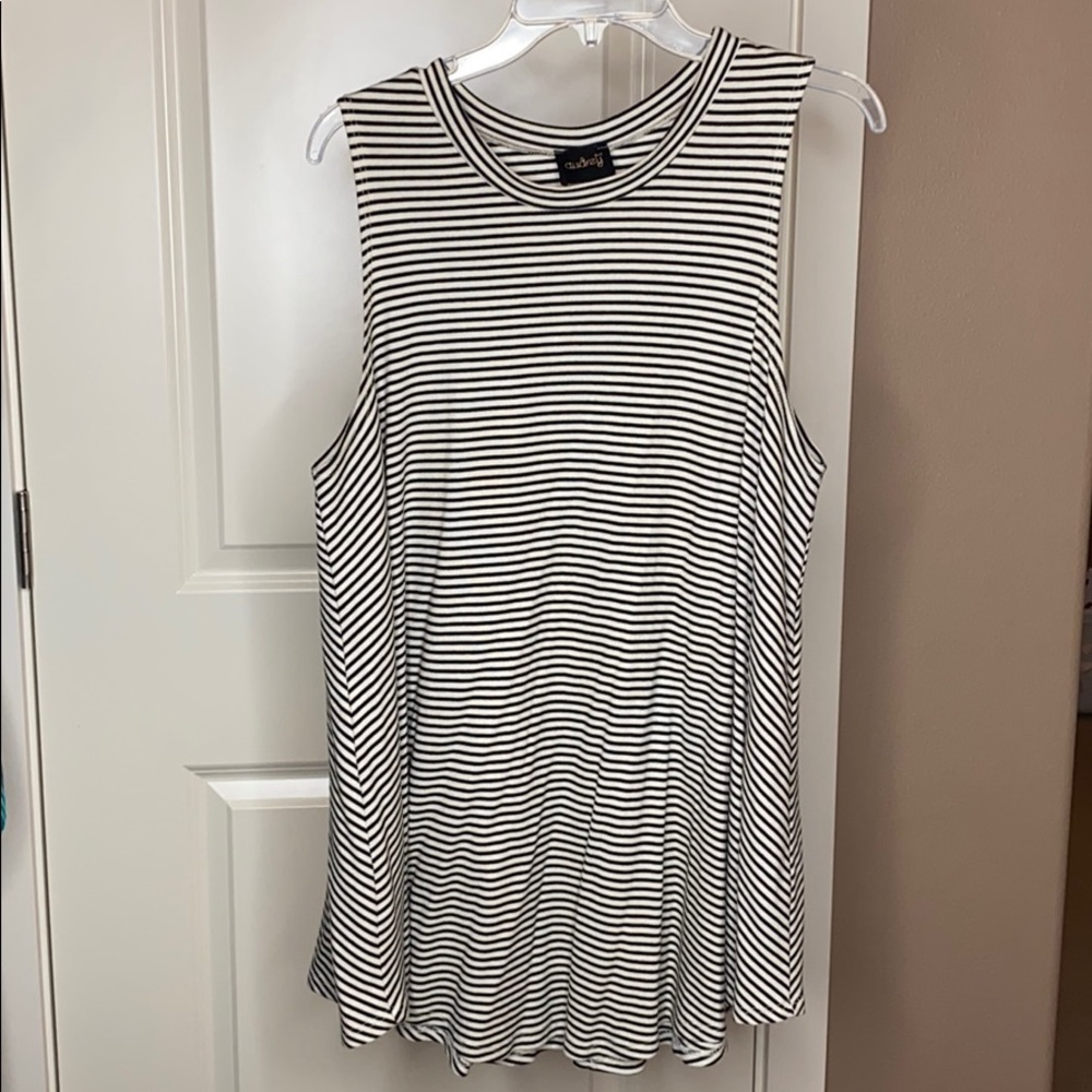 Flowy, striped, midi dress